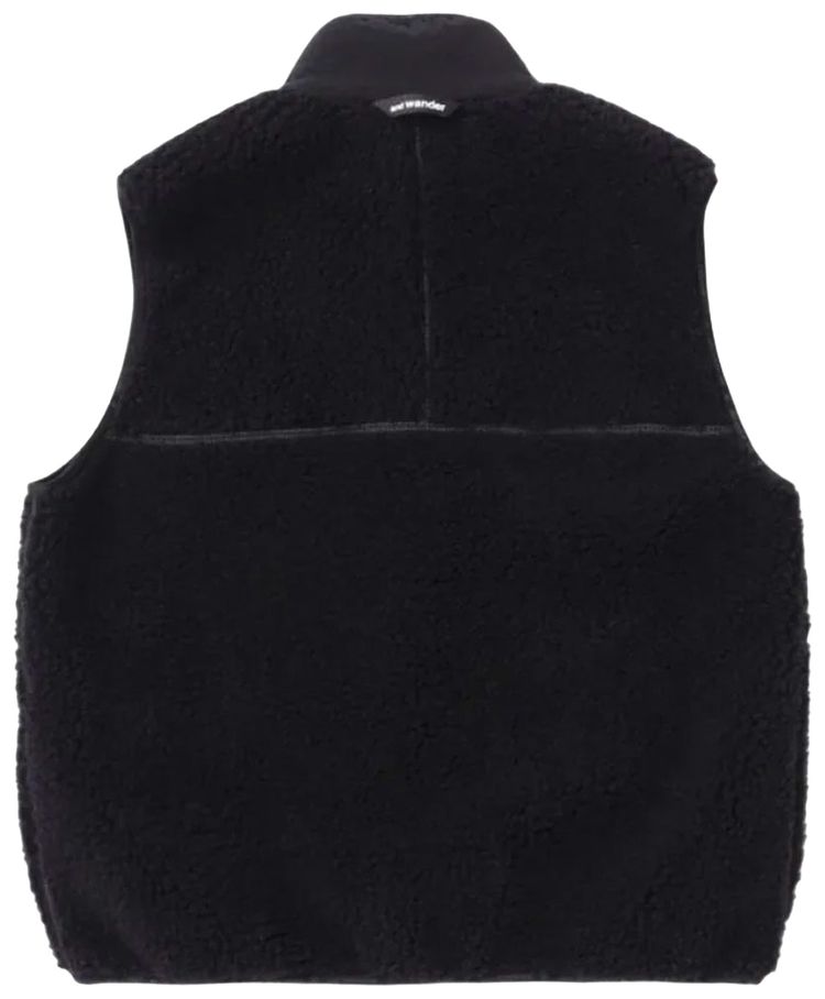And Wander Wool Boa Vest Black