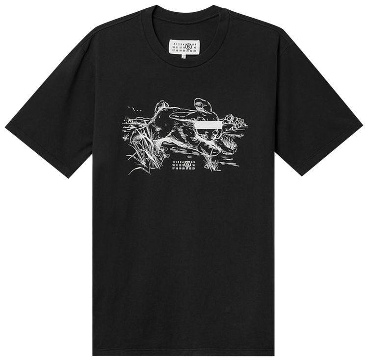 MM6 Maison Margiela T Shirt Washed Black