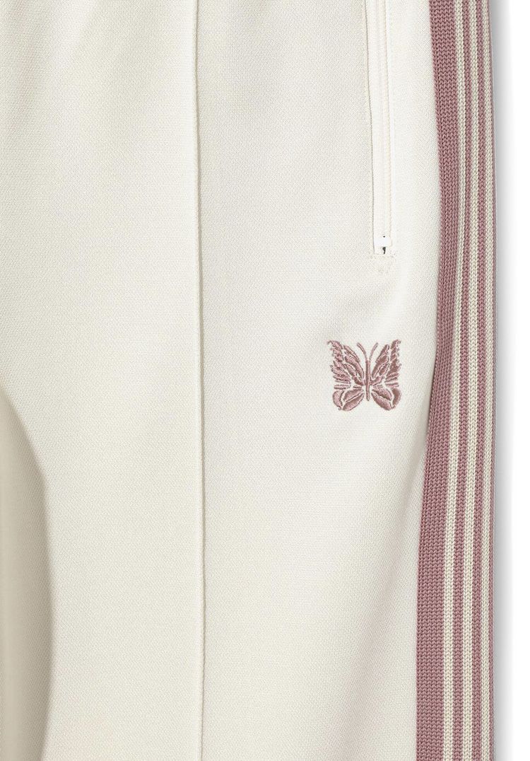 Needles Poly Smooth Narrow Track Pants Ivory