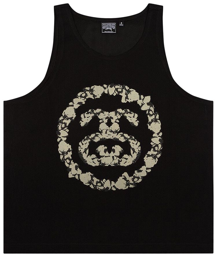 Denim Tears x Stussy Double S Wreath Gym Tank Black