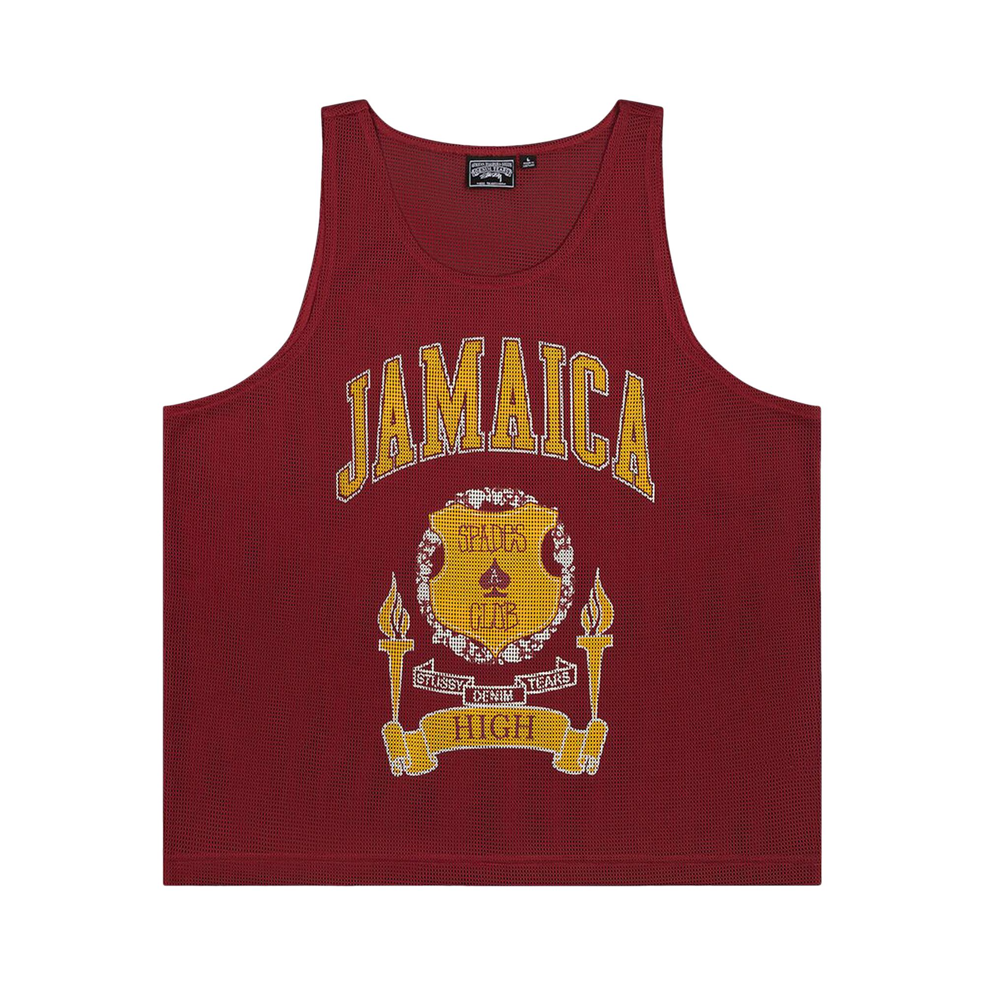 最強コラボ【Denim Tears x Stussy】 Jamaica High タンクトップ Buy Denim Tears x Stussy Jamaica High Gym Tank 'Cardinal