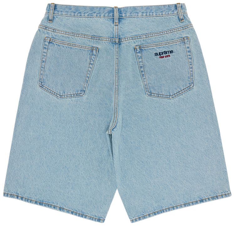 Supreme Baggy Denim Short Light Washed Indigo