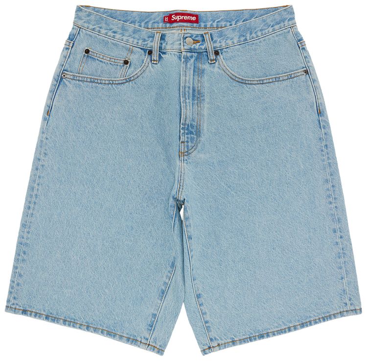 Supreme Baggy Denim Short Light Washed Indigo