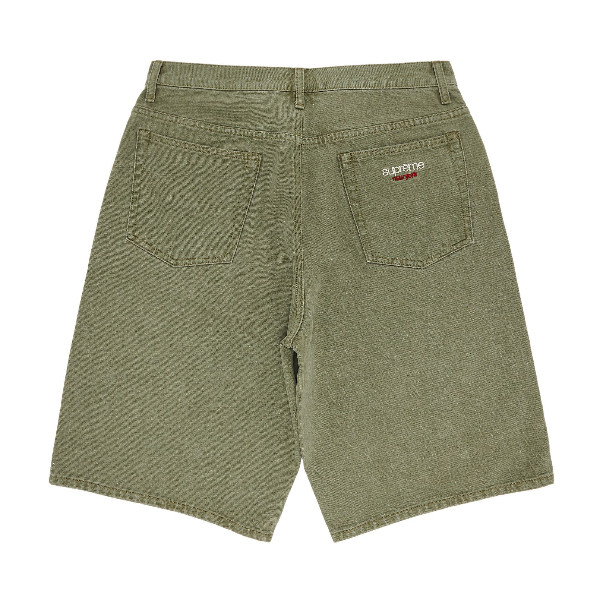パンツ Supreme Baggy Denim Short indigo 36 Buy Supreme Script Baggy Denim Short 'Washed Indigo