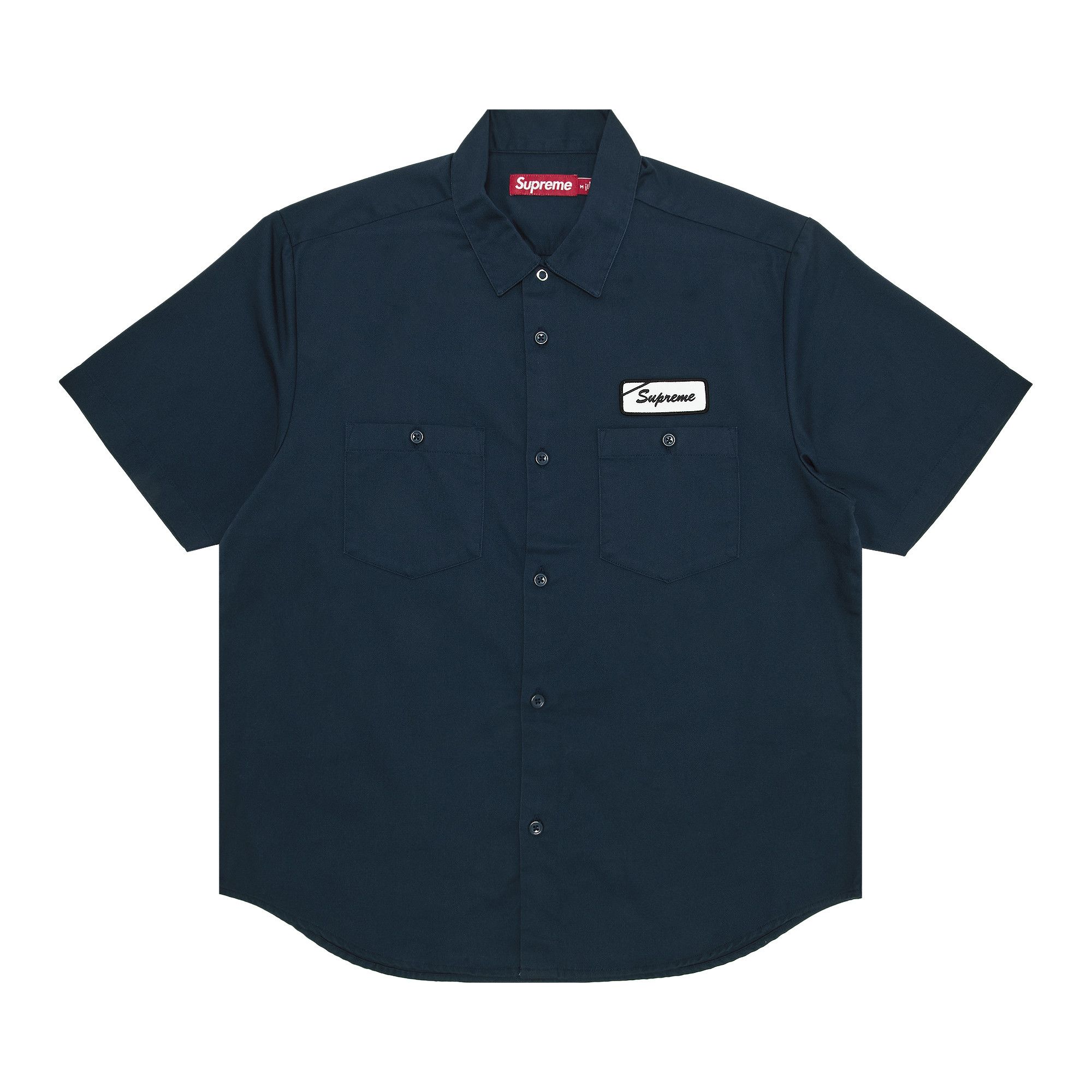 Buy Supreme Bitch Short-Sleeve Work Shirt 'Navy' - SS25S46 NAVY | GOAT