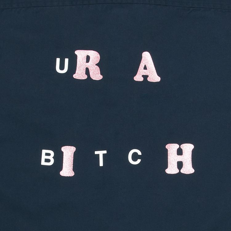 Supreme Bitch Short Sleeve Work Shirt Navy