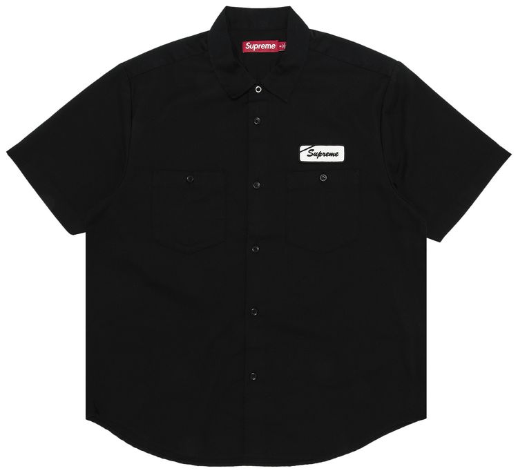 Supreme Bitch Short Sleeve Work Shirt Black