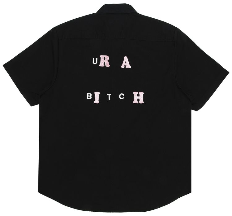 Supreme Bitch Short Sleeve Work Shirt Black