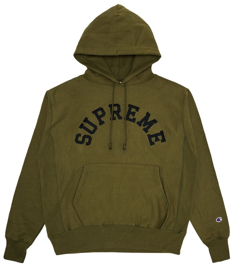 Supreme Champion Hooded Sweatshirt Olive