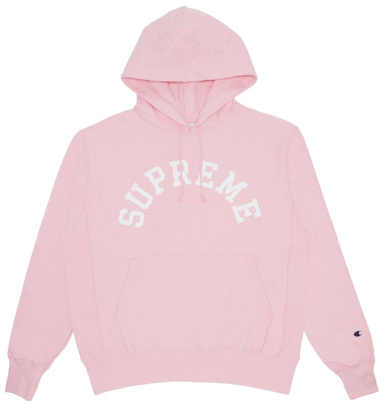 Supreme Champion Hooded Sweatshirt Pink