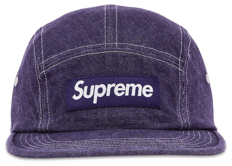 Supreme Denim Camp Cap Purple