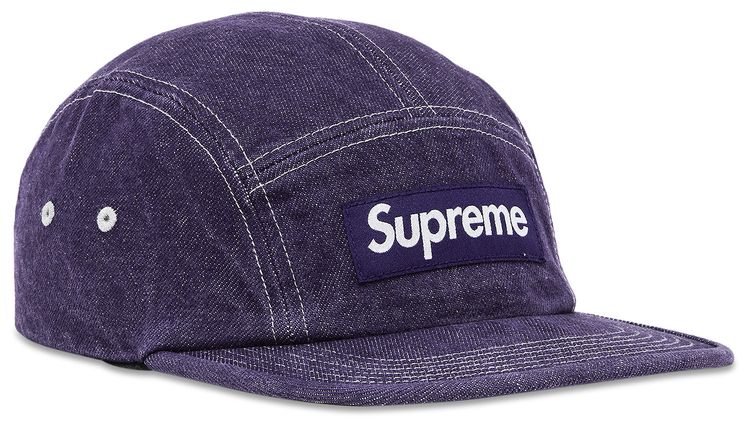Supreme Denim Camp Cap Purple
