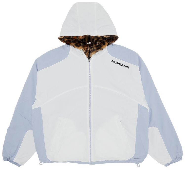 Supreme Faux Fur Reversible Hooded Track Jacket White