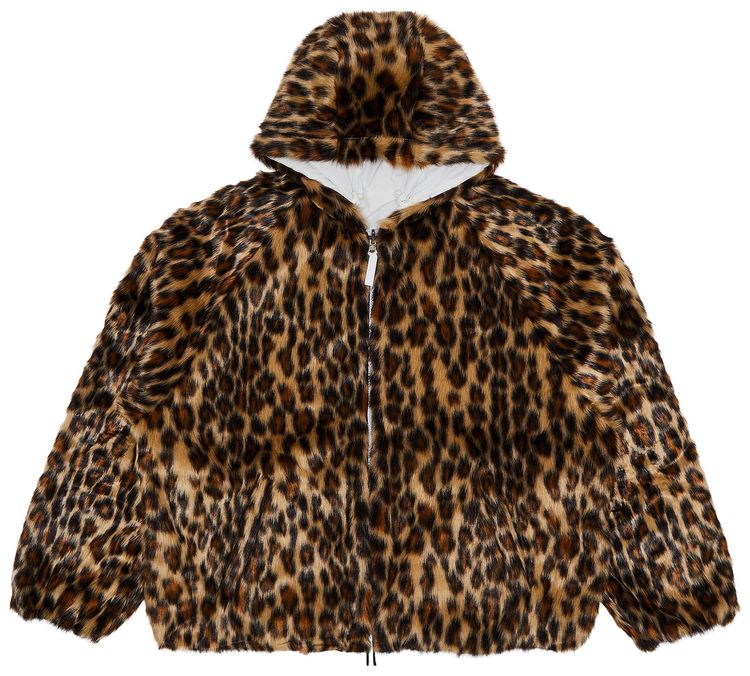Supreme Faux Fur Reversible Hooded Track Jacket White