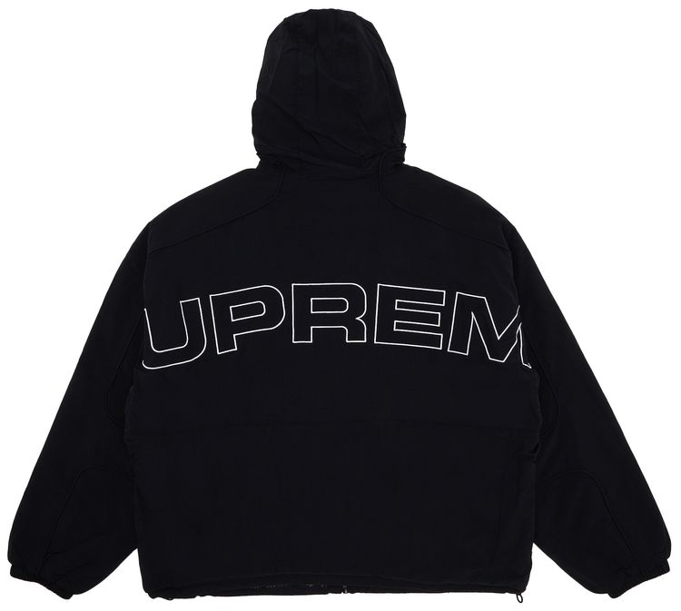 Supreme Faux Fur Reversible Hooded Track Jacket Black