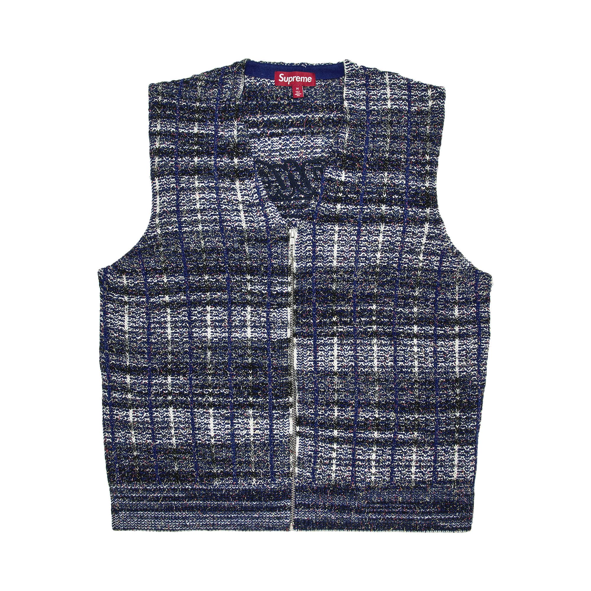 Buy Supreme Speckled Zip Up Sweater Vest 'Blue' - SS25SK13 Buy Supreme Speckled Zip Up Sweater Vest 'Blue' - SS25SK13