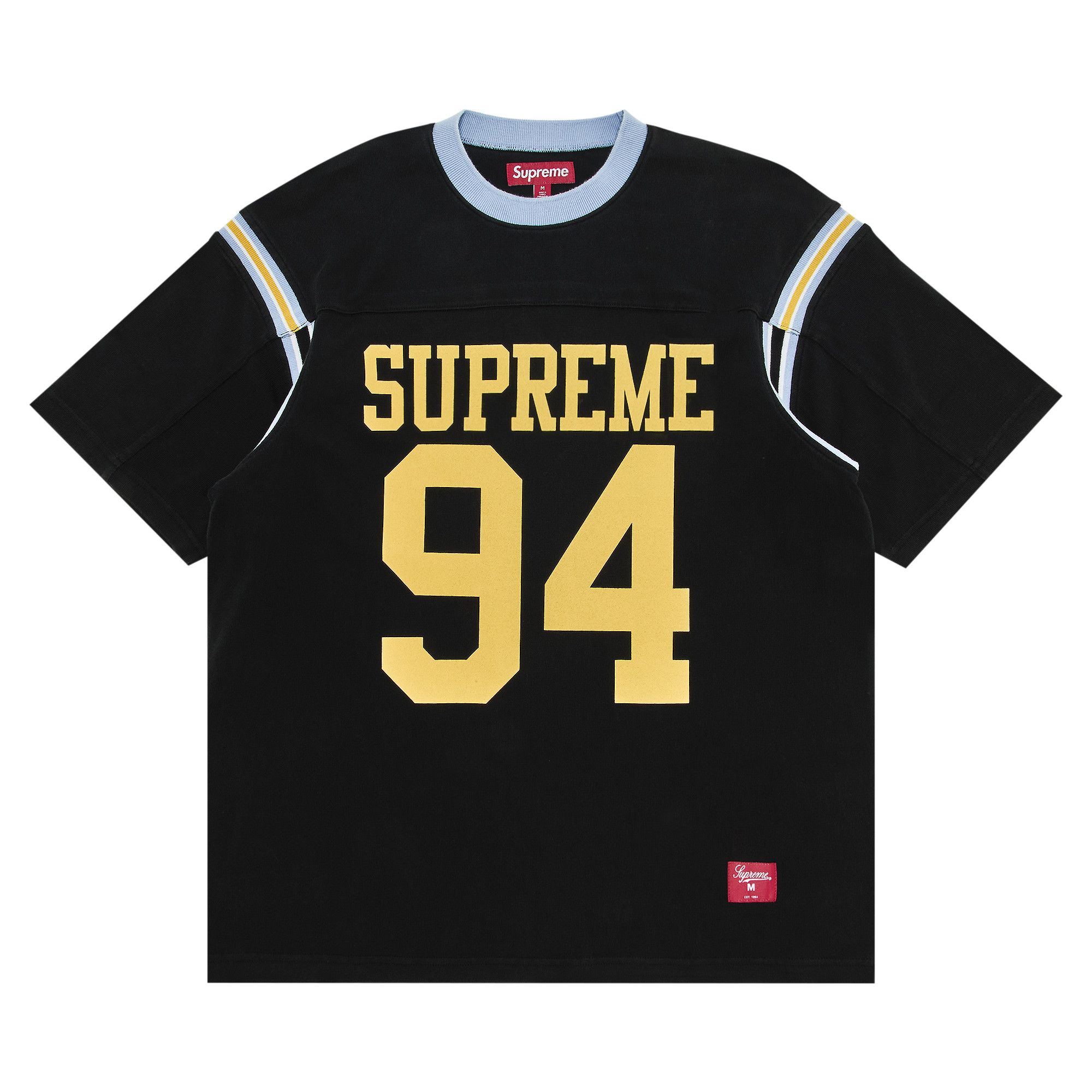 Buy Supreme Split Short-Sleeve Football Top 'Black Buy Supreme Split Short-Sleeve Football Top 'Black