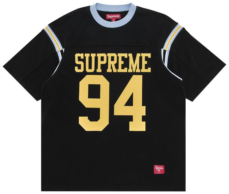 Supreme Split Short Sleeve Football Top Black