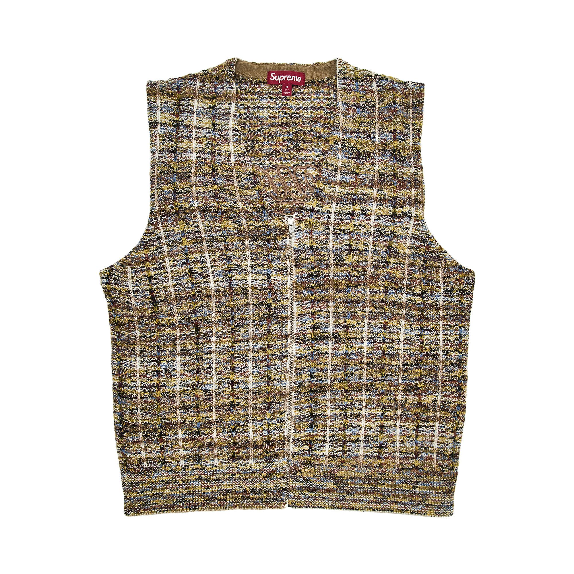 Buy Supreme Speckled Zip Up Sweater Vest 'Tan' - SS25SK13 Buy Supreme Speckled Zip Up Sweater Vest 'Tan' - SS25SK13
