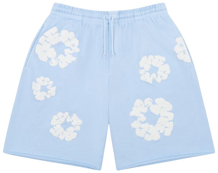 Denim Tears The Cotton Wreath Sweat Shorts Powder Blue
