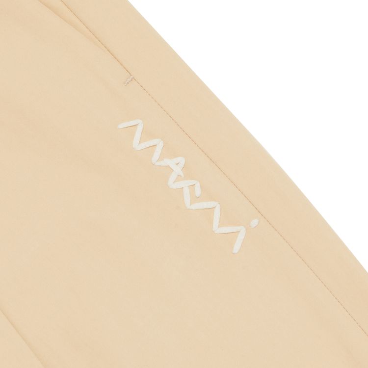 Marni Organic Compact Poplin Trousers Pale Peach