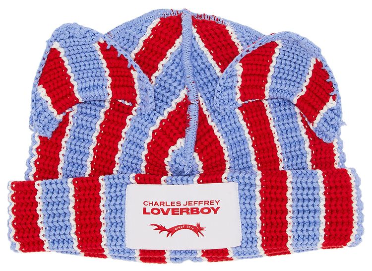 Charles Jeffrey Loverboy Chunky Ears Beanie RedBlue