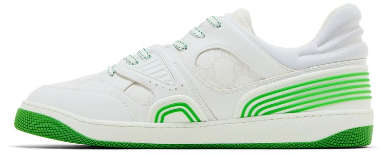 Gucci Basket Low White Demetra Green