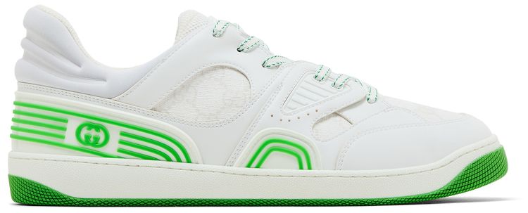 Gucci Basket Low White Demetra Green