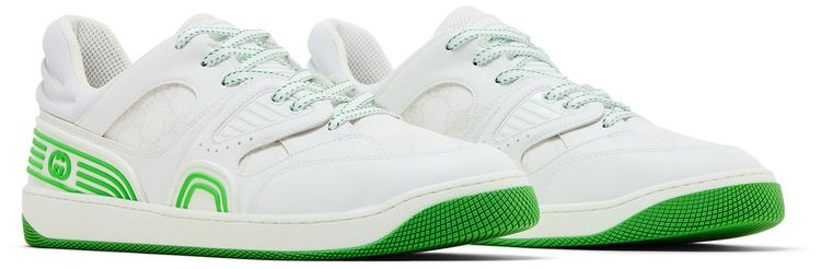 Gucci Basket Low White Demetra Green