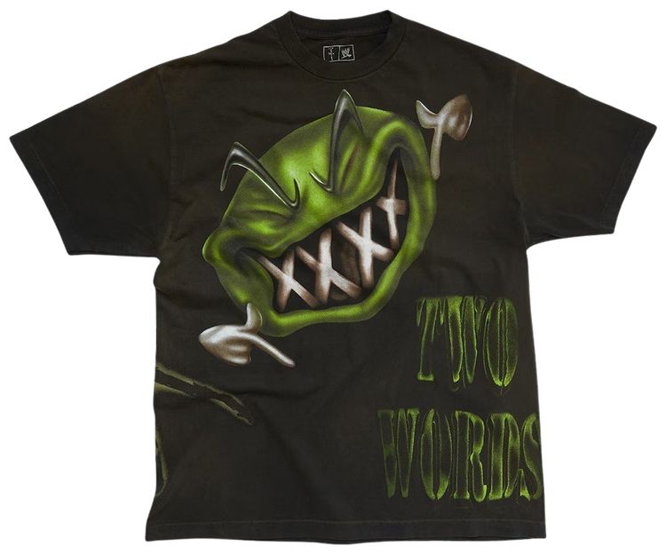 Cactus Jack by Travis Scott x WWE Two Words T Shirt DX Black