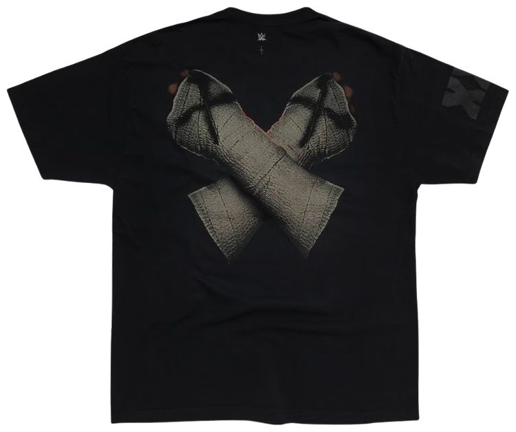 Cactus Jack by Travis Scott x WWE Straight Edge T Shirt CM Punk Black