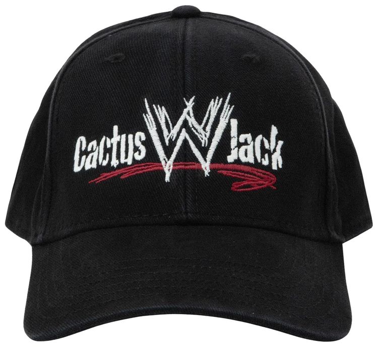 Cactus Jack by Travis Scott x WWE Logo Adjustable Hat Black