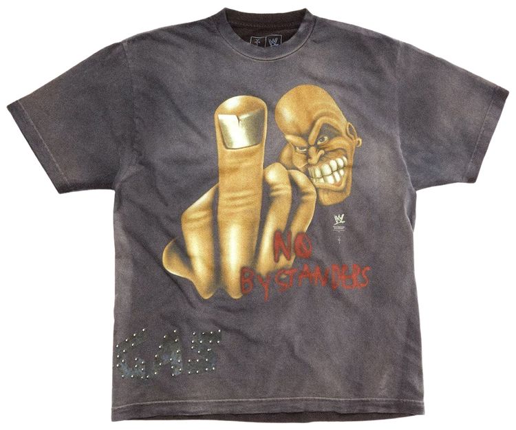 Cactus Jack by Travis Scott x WWE No Bystanders T Shirt Stone Cold Steve Austin Black