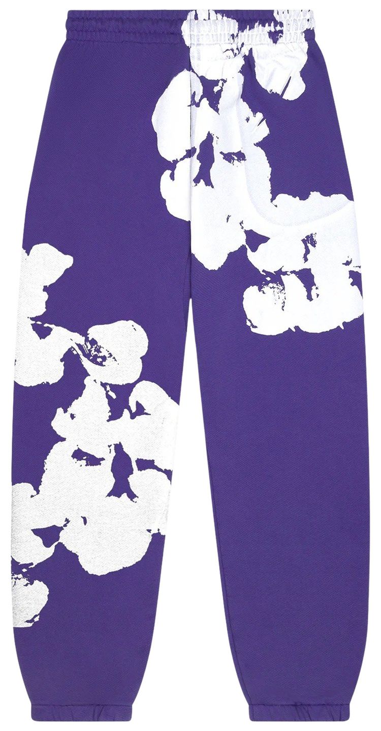 Denim Tears Big Cotton Wreath Sweatpants Purple