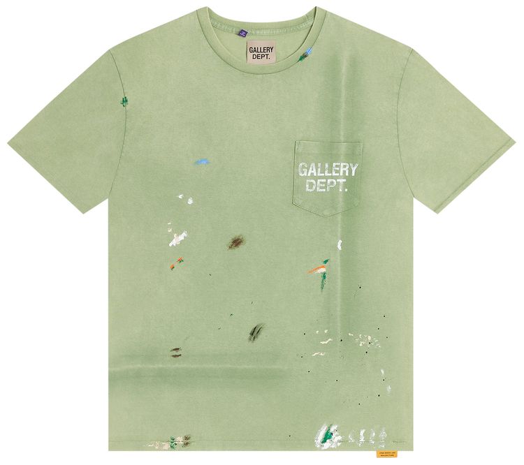 Gallery Dept Vintage Logo Painted Tee Light Green