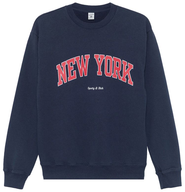 Sporty  Rich New York Ivy Crewneck NavyRuby