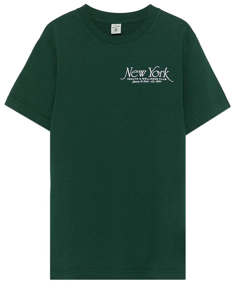 Sporty  Rich NY 94 T Shirt ForestWhite