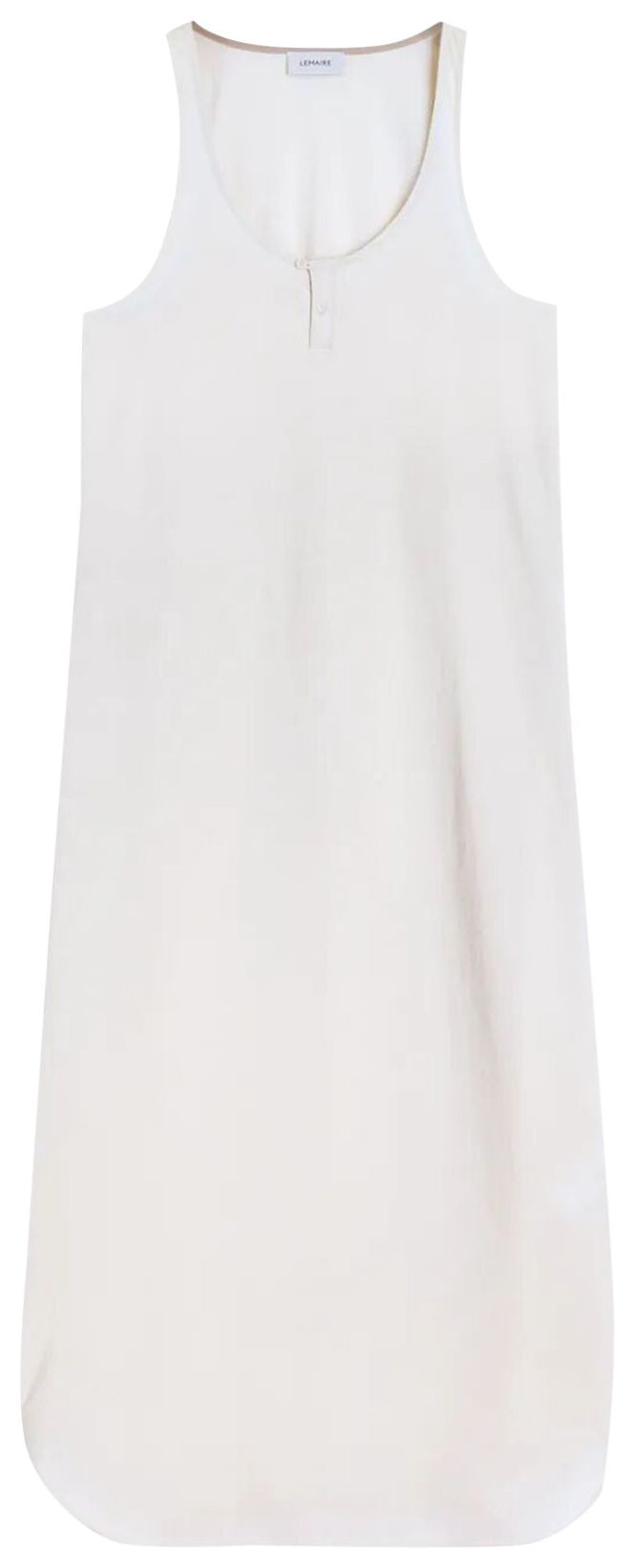 Lemaire Bias Cut Tank Dress Creamy White