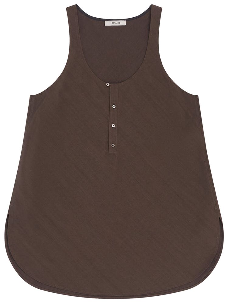 Lemaire Bias Cut Tank Top Walnut
