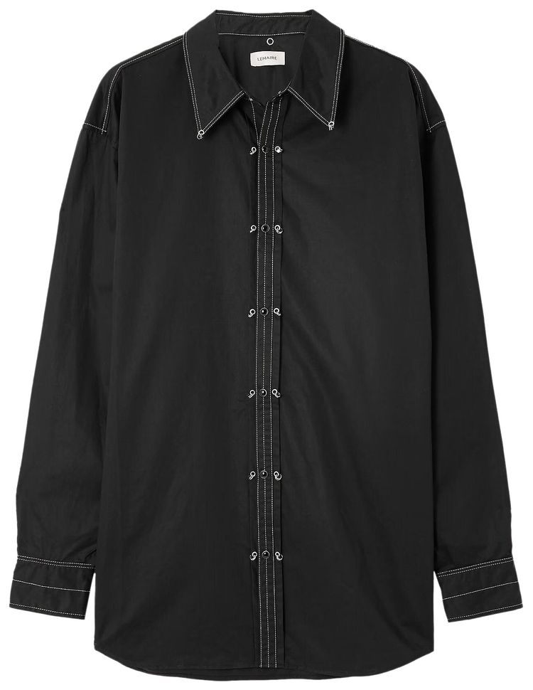 Lemaire Embellished Metal Shirt Black