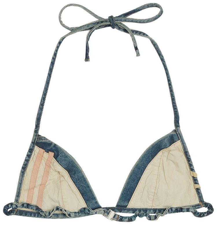 Rick Owens DRKSHDW Denim Bra Top Washed Indigo