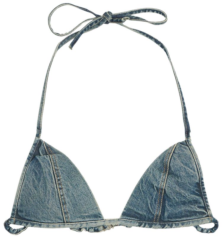 Rick Owens DRKSHDW Denim Bra Top Washed Indigo