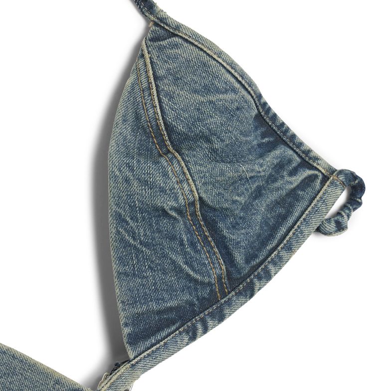 Rick Owens DRKSHDW Denim Bra Top Washed Indigo