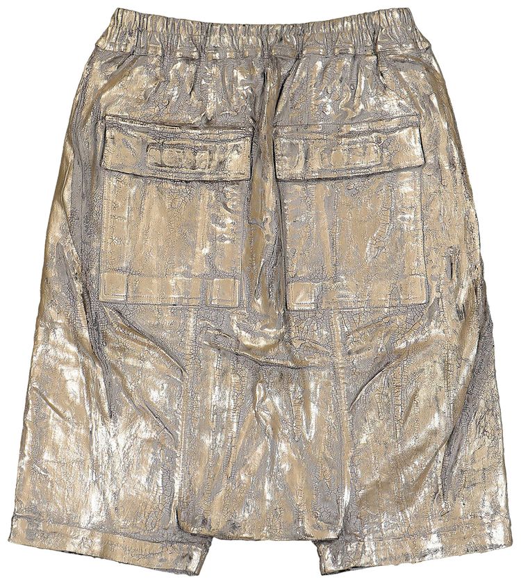 Rick Owens DRKSHDW Drawstring Pods Shorts Gold