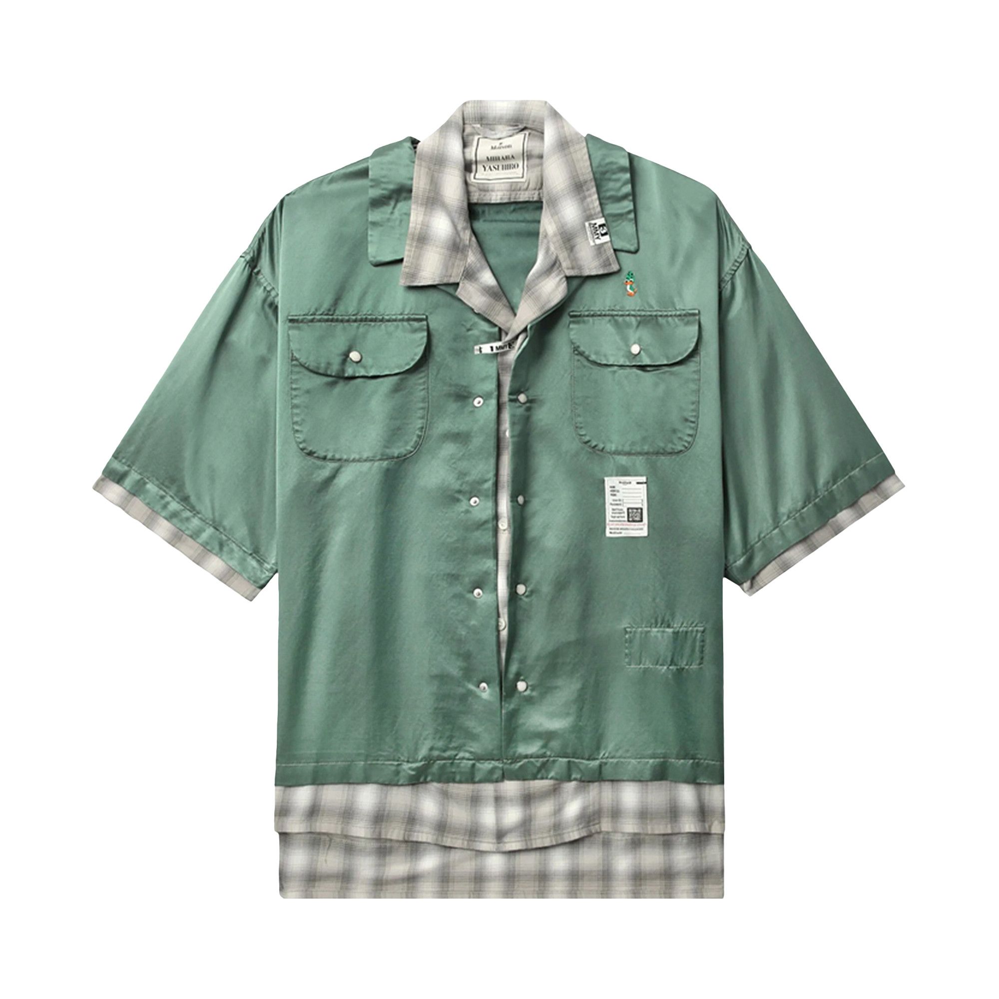 Tシャツ・カットソー MIHARAYASUHIRO SS25 'Bowling' shirt (J14SH186 KHAKI) 25SS】Maison MIHARA YASUHIRO ミハラヤスヒロ / Embriodery