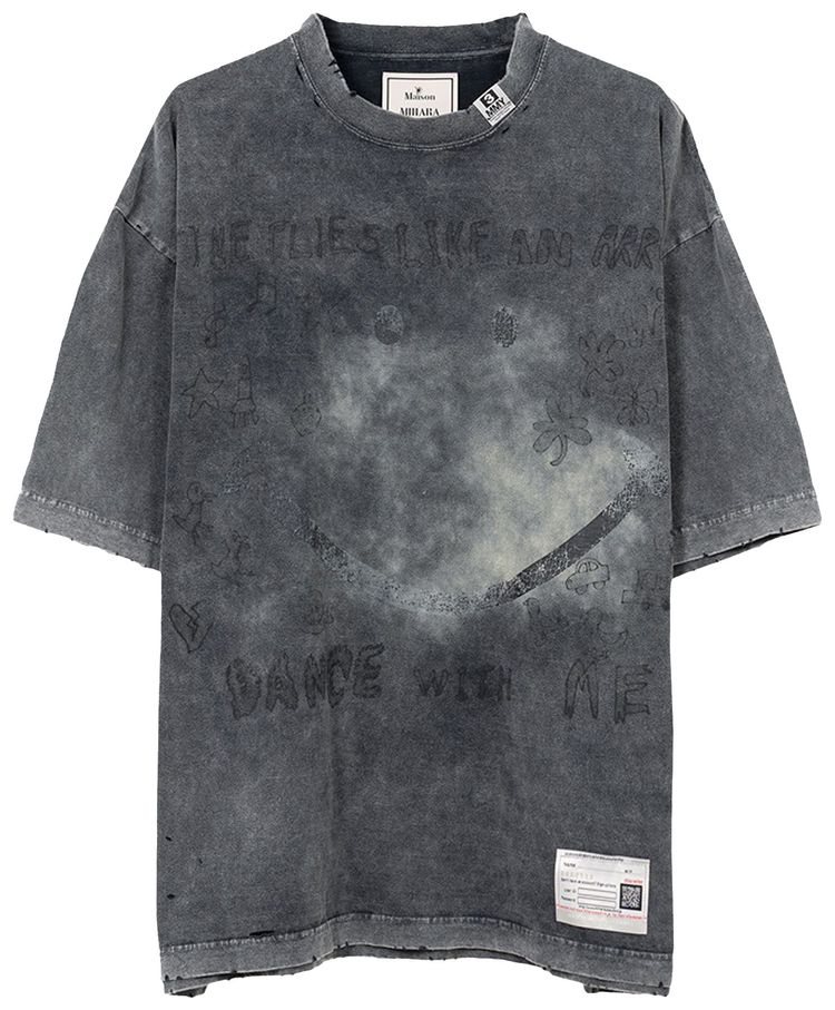 Maison Mihara Yasuhiro Bleached Tee Black