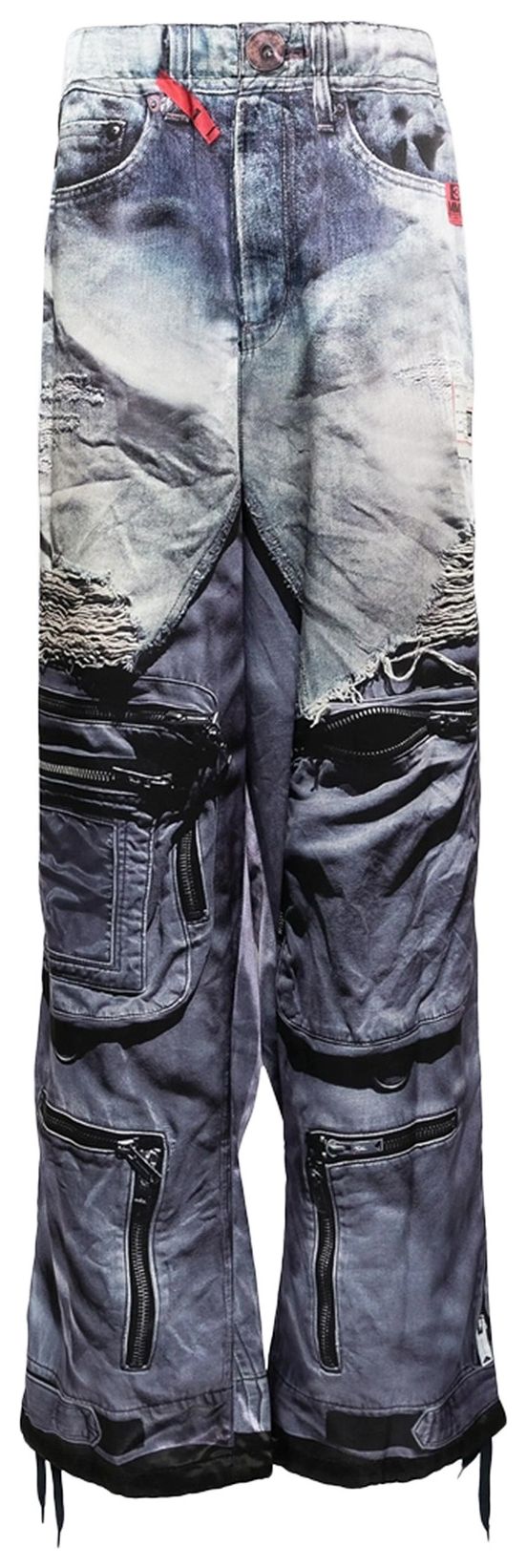 Maison Mihara Yasuhiro Trompe LOeil Parachute Pants Navy