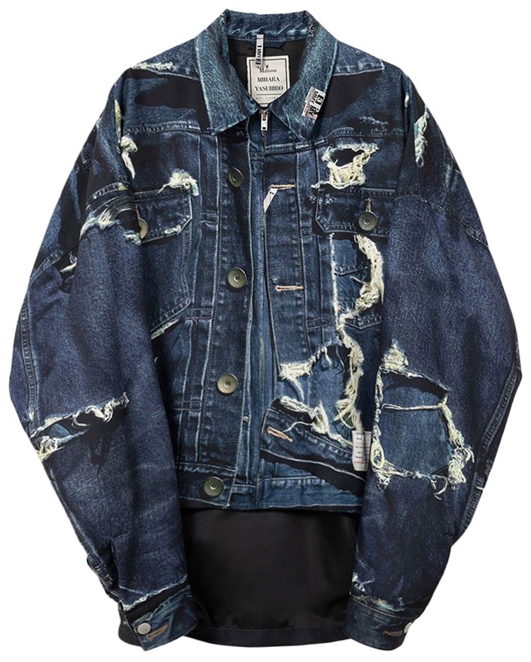 Maison Mihara Yasuhiro Trompe LOeil Denim Jacket Indigo