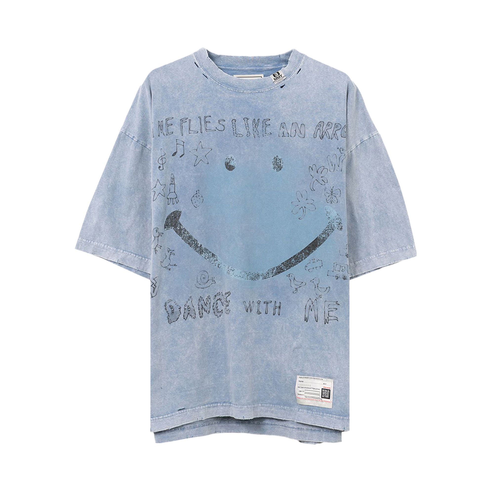 トップス MIHARA YASUHIRO bleached cropped tee Buy Maison Mihara Yasuhiro Bleached Tee 'Blue' - A14TS622 BLUE