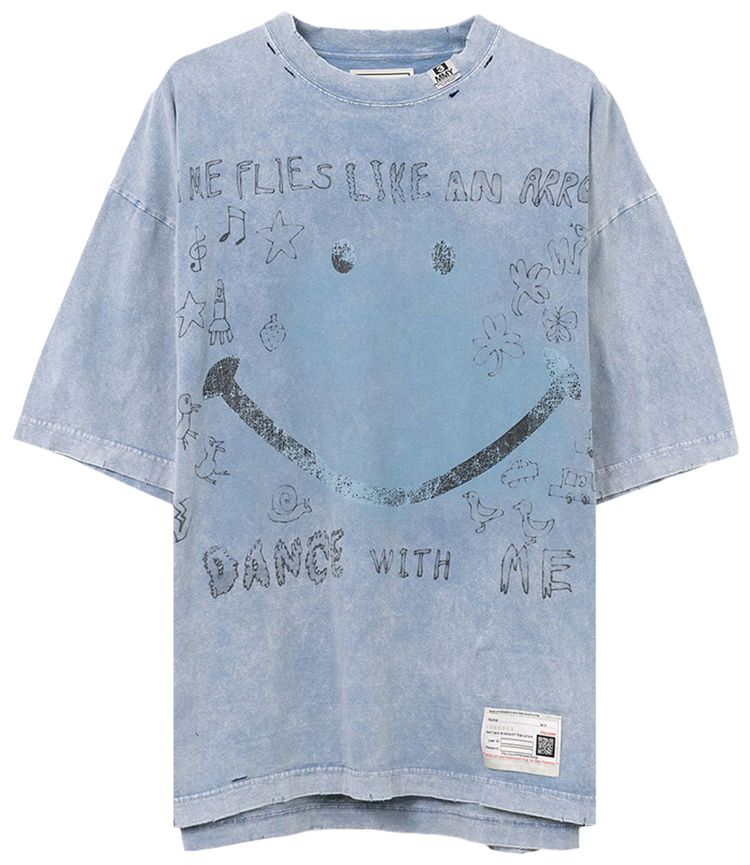 Maison Mihara Yasuhiro Bleached Tee Blue